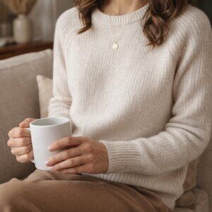 Saks Fifth Ave 100% cashmere sweater light grey size L